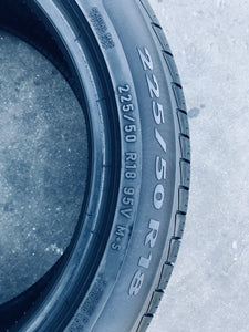 (4) 225-50-18 Pirelli P Zero Run Flat  w/90% Tread Life. Local Pickup Only.