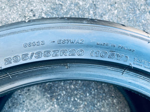 (4) Staggered 295/35ZR20 105Y & 255/35ZR20 93Y Bridgestone Potenza S007  w/95% Tread Life. Local Pickup Only.