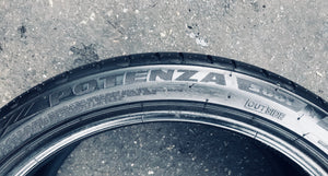 (4) Staggered 255-35-19 RFT & 225-40-19 Bridgestone Potenza S001 Run Flats w/90% Tread Life. Local Pickup Only.