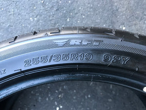 (4) Staggered 255-35-19 RFT & 225-40-19 Bridgestone Potenza S001 Run Flats w/90% Tread Life. Local Pickup Only.