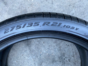 (2) 275/35ZR21 Pirelli P Zero Run Flat Tires w/90% Tread Life. Local Pickup Only.