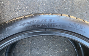 (2) 335/25ZR20 99Y Zp Michelin Pilot Sport A/S3+ w/98% Tread Life. Local Pickup Only.